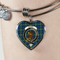 Baird Ancient Scottish Clan Tartan Bangle Heart Shine On Bangle Heart