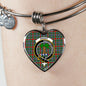 Bisset Scottish Clan Tartan Bangle Heart Shine On Bangle Heart