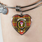 Buchanan Old Set Weathered Scottish Clan Tartan Bangle Heart Shine On Bangle Heart