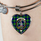 Bannerman Scottish Clan Tartan Bangle Heart Shine On Bangle Heart