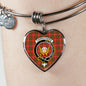Carruthers Scottish Clan Tartan Bangle Heart Shine On Bangle Heart