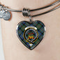 Cameron Of Erracht Ancient Scottish Clan Tartan Bangle Heart Shine On Bangle Heart