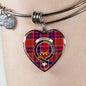 Cameron Of Lochiel Modern Scottish Clan Tartan Bangle Heart Shine On Bangle Heart