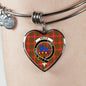 Bruce Modern Scottish Clan Tartan Bangle Heart Shine On Bangle Heart