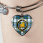 Campbell Dress Ancient Scottish Clan Tartan Bracelet Bangle Heart Jewelry Shine On Bangle Heart