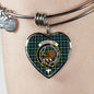 Bannatyne Scottish Clan Tartan Bangle Heart Shine On Bangle Heart