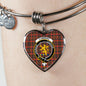 Cumming Hunting Weathered Scottish Clan Tartan Bracelet Bangle Heart Jewelry Shine On Bangle Heart