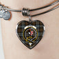 Blackwatch Brown Scottish Clan Tartan Bangle Heart Shine On Bangle Heart