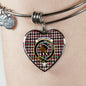 Borthwick Ancient Scottish Clan Tartan Bangle Heart Shine On Bangle Heart