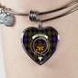 Cameron Of Erracht Modern Scottish Clan Tartan Bangle Heart Shine On Bangle Heart