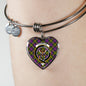 Carnegie Scottish Clan Tartan Bangle Heart Shine On Bangle Heart