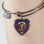 Chisholm Hunting Modern Scottish Clan Tartan Bracelet Bangle Heart Jewelry Shine On Bangle Heart