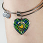 Campbell Of Breadalbane Ancient Scottish Clan Tartan Bangle Heart Shine On Bangle Heart
