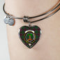 Crosbie Scottish Clan Tartan Bracelet Bangle Heart Jewelry Shine On Bangle Heart