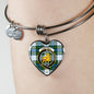 Campbell Dress Scottish Clan Tartan Bracelet Bangle Heart Jewelry Shine On Bangle Heart