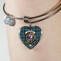 Cockburn Modern Scottish Clan Tartan Bracelet Bangle Heart Jewelry Shine On Bangle Heart