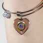Bruce Ancient Scottish Clan Tartan Bangle Heart Shine On Bangle Heart