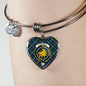 Campbell Argyll Ancient Scottish Clan Tartan Bangle Heart Shine On Bangle Heart