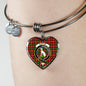 Hunter Scottish Clan Tartan Bangle Heart Shine On Bangle Heart