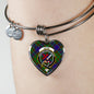 Adam Scottish Clan Tartan Bangle Heart Shine On Bangle Heart