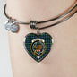 Bannatyne Scottish Clan Tartan Bangle Heart Shine On Bangle Heart