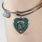 Carmichael Ancient Scottish Clan Tartan Bangle Heart Shine On Bangle Heart