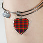 Christie Scottish Clan Tartan Bracelet Bangle Heart Jewelry Shine On Bangle Heart