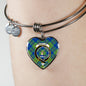 Barclay Hunting Scottish Clan Tartan Bangle Heart Shine On Bangle Heart