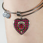 Crawford Scottish Clan Tartan Bracelet Bangle Heart Jewelry Shine On Bangle Heart