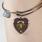Cumming Hunting Modern Scottish Clan Tartan Bracelet Bangle Heart Jewelry Shine On Bangle Heart