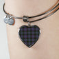 Clergy Green Scottish Clan Tartan Bracelet Bangle Heart Jewelry Shine On Bangle Heart