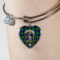 Bannerman Scottish Clan Tartan Bangle Heart Shine On Bangle Heart