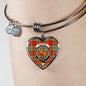 Chattan Scottish Clan Tartan Bangle Heart Shine On Bangle Heart