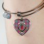 Crawford Ancient Scottish Clan Tartan Bracelet Bangle Heart Jewelry Shine On Bangle Heart