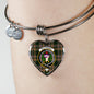 Buchanan Hunting Scottish Clan Tartan Bangle Heart Shine On Bangle Heart