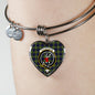 Colquhoun Scottish Clan Tartan Bracelet Bangle Heart Jewelry Shine On Bangle Heart