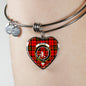 Brodie Modern Scottish Clan Tartan Bangle Heart Shine On Bangle Heart