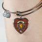 Cumming Hunting Weathered Scottish Clan Tartan Bracelet Bangle Heart Jewelry Shine On Bangle Heart