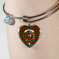 Byres Modern Scottish Clan Tartan Bangle Heart Shine On Bangle Heart