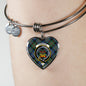 Cameron Of Erracht Ancient Scottish Clan Tartan Bangle Heart Shine On Bangle Heart
