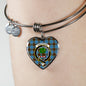 Anderson Scottish Clan Tartan Bangle Heart Shine On Bangle Heart