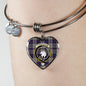 Cunningham Dress Blue Dancers Scottish Clan Tartan Bracelet Bangle Heart Jewelry Shine On Bangle Heart
