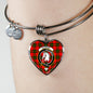 Dunbar Modern Shine On Bangle Heart