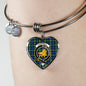 Campbell Argyll Ancient Scottish Clan Tartan Bracelet Bangle Heart Jewelry Shine On Bangle Heart