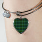 Cranston Modern Scottish Clan Tartan Bracelet Bangle Heart Jewelry Shine On Bangle Heart