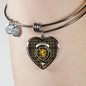 Cumming Hunting Ancient Scottish Clan Tartan Bracelet Bangle Heart Jewelry Shine On Bangle Heart