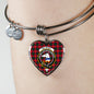 Belshes Scottish Clan Tartan Bangle Heart Shine On Bangle Heart