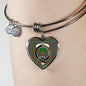 Bisset Scottish Clan Tartan Bangle Heart Shine On Bangle Heart