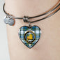 Campbell Dress Ancient Scottish Clan Tartan Bracelet Bangle Heart Jewelry Shine On Bangle Heart