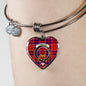 Cameron Of Lochiel Modern Scottish Clan Tartan Bangle Heart Shine On Bangle Heart
